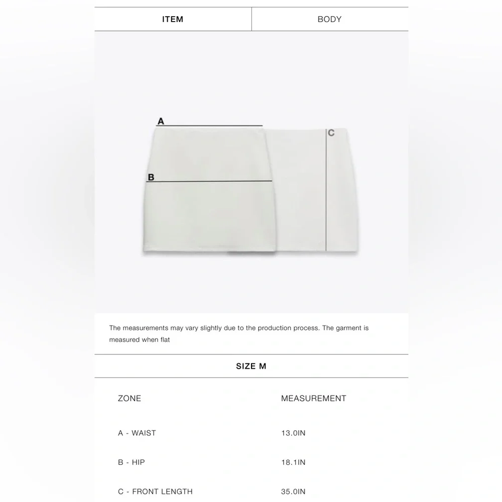 ZARA DENIM LOOK SKIRT - Picture 7 of 7